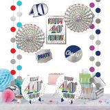 Here's to 40 Birthday Room Decorating Kit, 12-pc