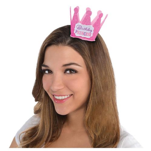 Mini-couronne d'anniversaire Birthday Princess, rose Image de l’article