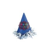 Blue Glitter Happy Birthday Mini Party Hat