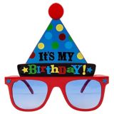 Bright Birthday Party Hat Sunglasses