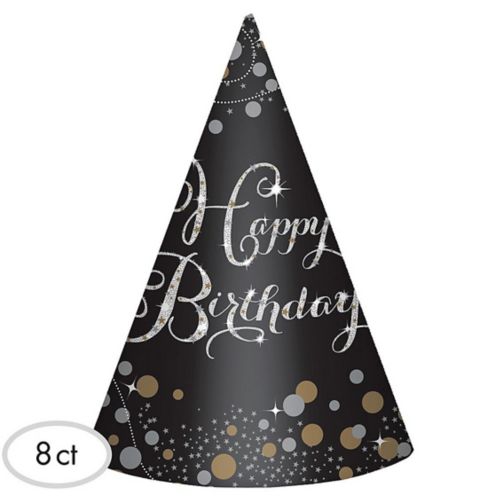 Sparkling Celebration Birthday Party Hats, 8-pk Product image