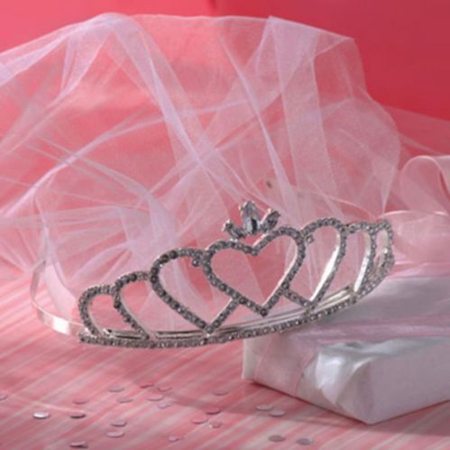 Rhinestone Wedding Tiara with Veil Product image