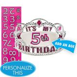 Child Personalized Happy Birthday Tiara Kit