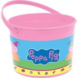 Contenant de cadeaux-surprises Fête d'anniversaire Peppa Pig, rose