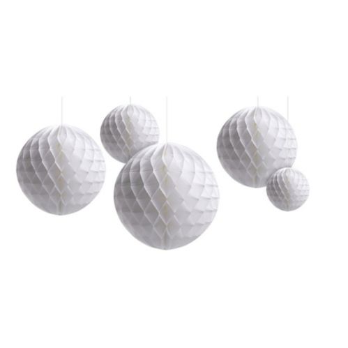 White Honeycomb Balls, 5-pk Product image