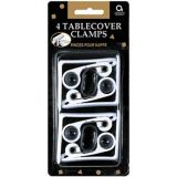 White Table Cover Clamps, 4-pk