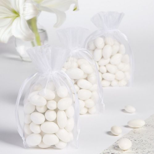 White Organza Standing Favour Bags, 12-ct Product image