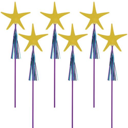 Glitter Starfish Wands for Birthday Party Favours, 6-pk Product image