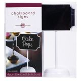 Plastic Chalkboard Label Signs for Birthday, Party, Anniversary, 4-pk, Includes Chalk