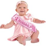 1st Birthday Girl Sash, Pink | Amscannull