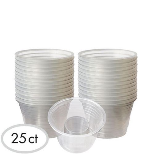 Clear Plastic Two-Part Shot Glasses, 25-pk Product image