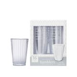Clear Premium Plastic Cups, 12-oz, 16-pk