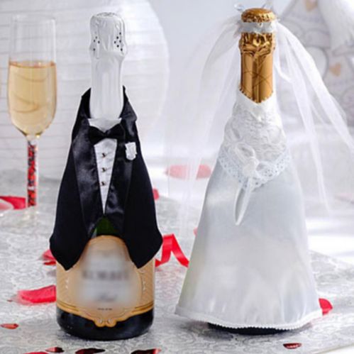 Wedding Celebration Champagne Bottle Covers, 3-pc Product image