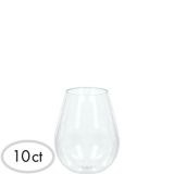 Mini Clear Plastic Stemless Wine Glasses, 10-pk