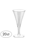 Mini Clear Plastic Champagne Flutes, 20-pk