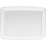 White Plastic Rectangular Serving Platter, 8 x 11-in | Amscannull