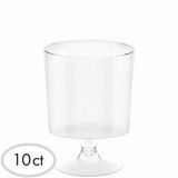 Mini Clear Plastic Pedestal Cups, 10-pk | Amscannull