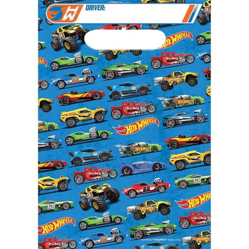 Hot Wheels Birthday Party Favour Bags, Blue, 8-pk Product image