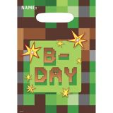 Pixelated Video Game Birthday Party Favour Bags, 8-pk | Amscannull