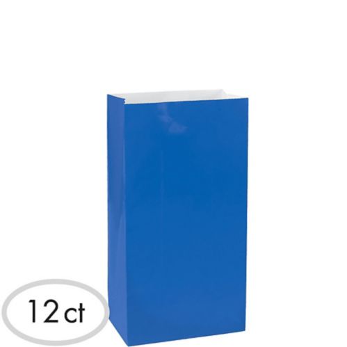 Medium Royal Blue Paper Treat Bags, 12-pk Product image