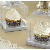 Silver Individual Cupcake Boxes, 20-pk