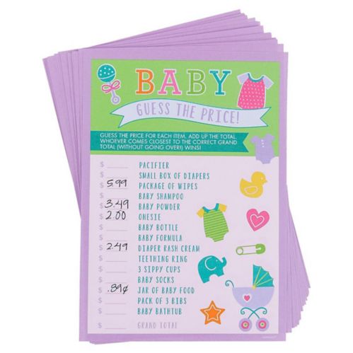 Guess the Price Baby Shower Game Product image