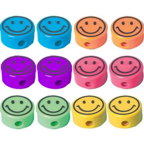 Smiley Pencil Sharpeners, 12-pk Product image