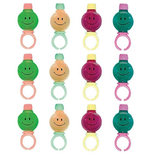 Smiley Bubble Rings, 12-pk Product image