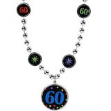 Milestone 60th Birthday Pendant Bead Necklace Party City