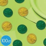 Confettis de table Monnaie verte de la Saint-Patrick, vert/doré, paq. 100 | Amscannull
