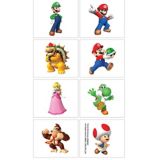 Tatouages temporaires pour fête d'anniversaire, Super Mario, paq. 8 | Nintendonull