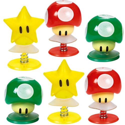 Super Mario Spring-Loaded Pop-Ups, Red/Yellow/Green, 6-pk Product image