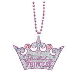 Collier avec pendentif en forme de couronne « Birthday Princess »