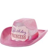 Pink Birthday Princess Cowboy Hat