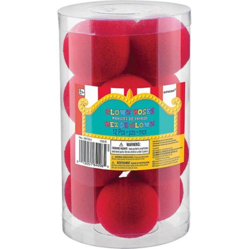 Red Clown Noses, 12-pk Product image