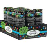 Multicolour Confetti Party Poppers, 12-pk | Amscannull