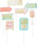 Sparkling Pink Bridal Shower Photo Booth Kit, 21-pc