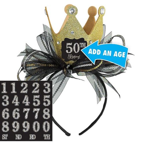 Mini Sparkling Celebration Birthday Top Hat Headband Kit Product image