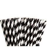 Striped Paper Straws for Birthday, Party, Anniversary, Black & White, 80-pk | Amscannull