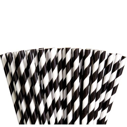 Striped Paper Straws, 80-pk Product image