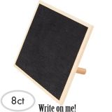 Chalkboard Wood Stands, Birthday Parties, More, Black, 3 1/2-in x 6 1/2-in, 8-pk | Amscannull
