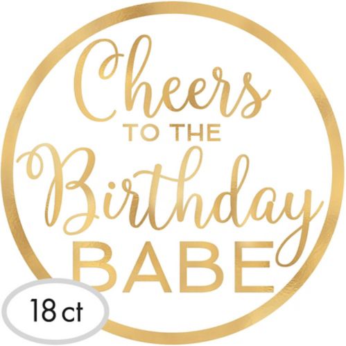 Cheers To The Birthday Babe Coasters, 18-pk Product image