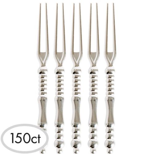 Tall Silver Plastic Cocktail Picks, 150-pk Product image