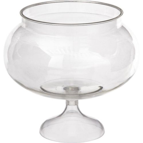 Plastic Pedestal Serving  Bowl, Birthdays, Showers, More, Clear, 60-oz Product image