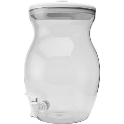 Distributeur de boissons en plastique avec robinet, transparent, 2,5 gal Image de l’article