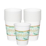 Mint to Be Floral Plastic Cups, 25-pk | Amscannull