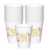 Floral Baby Plastic Cups, 25-pk | Amscannull