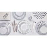 Grandes assiettes à bordure carrées en plastique de qualité supérieure pour anniversaire et mariage, paq. 8, plus d’options disponibles | Amscannull