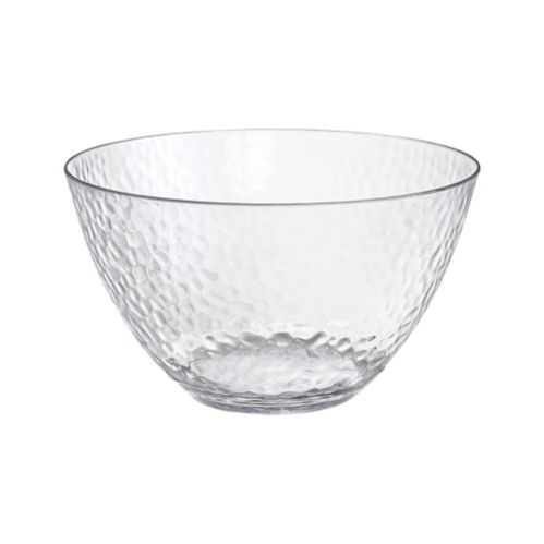 Premium Plastic Hammered Large Serving Bowl, Clear, 15-in Product image
