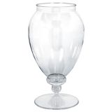 Plastic Apothecary Jar with Pedestal for Birthday, Party, Anniversary, Clear, 5 x 10-in